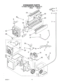 12 - Icemaker parts for Whirlpool Refrigerator GD5NHGXLT01 from AppliancePartsPros.com