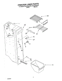 04 - Freezer Liner Parts parts for Whirlpool Refrigerator ED5GTQXKQ02 from AppliancePartsPros.com