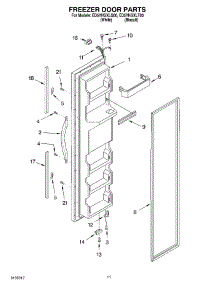 07 - Freezer Door Parts parts for Whirlpool Refrigerator ED5YHGXLQ00 from AppliancePartsPros.com