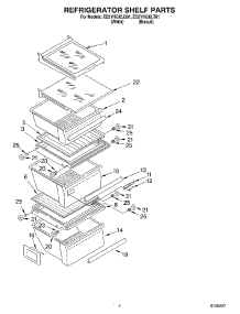 03 - Refrigerator Shelf parts for Whirlpool Refrigerator ED2YHGXLQ01 from AppliancePartsPros.com