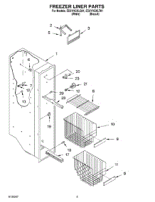 04 - Freezer Liner parts for Whirlpool Refrigerator ED2YHGXLQ01 from AppliancePartsPros.com
