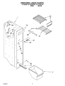 04 - Freezer Liner Parts parts for Whirlpool Refrigerator ED7FHGXKT01 from AppliancePartsPros.com