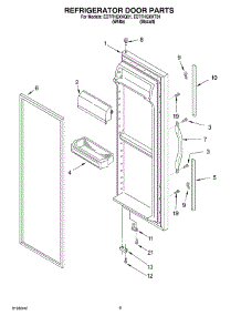 06 - Refrigerator Door Parts parts for Whirlpool Refrigerator ED7FHGXKT01 from AppliancePartsPros.com