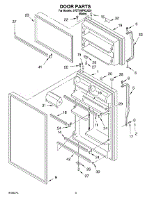 02 - Door parts for Whirlpool Refrigerator 5VET2WPKLQ01 from AppliancePartsPros.com