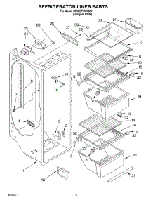 02 - Refrigerator Liner parts for Whirlpool Refrigerator 6ED0GTKXKQ01 from AppliancePartsPros.com