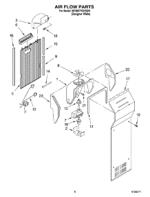 04 - Air Flow parts for Whirlpool Refrigerator 6ED0GTKXKQ01 from AppliancePartsPros.com