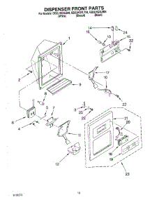 09 - Dispenser Front parts for Whirlpool Refrigerator GD2LHGXLQ04 from AppliancePartsPros.com