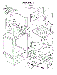 03 - Liner parts for Whirlpool Refrigerator 8ET1WTKXKT02 from AppliancePartsPros.com