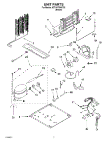 04 - Unit parts for Whirlpool Refrigerator 8ET1WTKXKT02 from AppliancePartsPros.com