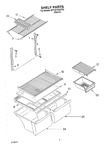 05 - Shelf, Optional parts for Whirlpool Refrigerator 8ET1WTKXKT02 from AppliancePartsPros.com
