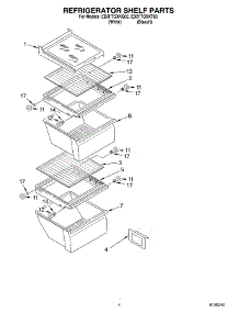 03 - Refrigerator Shelf parts for Whirlpool Refrigerator ED2FTGXKQ03 from AppliancePartsPros.com