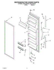 06 - Refrigerator Door parts for Whirlpool Refrigerator ED2FTGXKQ03 from AppliancePartsPros.com