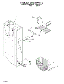 04 - Freezer Liner parts for Whirlpool Refrigerator ED2NTGXLT01 from AppliancePartsPros.com
