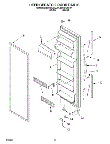 06 - Refrigerator Door parts for Whirlpool Refrigerator ED2NTGXLT01 from AppliancePartsPros.com