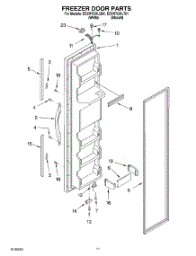 07 - Freezer Door parts for Whirlpool Refrigerator ED2NTGXLT01 from AppliancePartsPros.com
