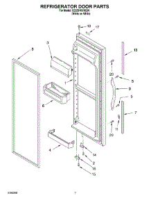 06 - Refrigerator Door parts for Whirlpool Refrigerator GD2SHKXKQ01 from AppliancePartsPros.com