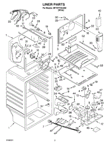 02 - Liner parts for Whirlpool Refrigerator 5ET2DTKXLQ02 from AppliancePartsPros.com