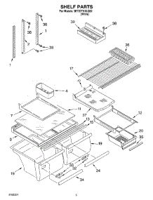 03 - Shelf parts for Whirlpool Refrigerator 5ET2DTKXLQ02 from AppliancePartsPros.com