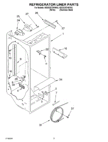 02 - Refrigerator Liner parts for Whirlpool Refrigerator 6GD25DCXHS03 from AppliancePartsPros.com