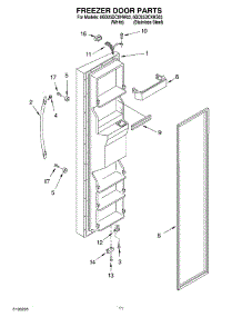 07 - Freezer Door parts for Whirlpool Refrigerator 6GD25DCXHS03 from AppliancePartsPros.com