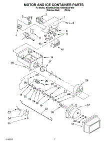 05 - Motor And Ice Container parts for Whirlpool Refrigerator 6GD25DCXHW02 from AppliancePartsPros.com