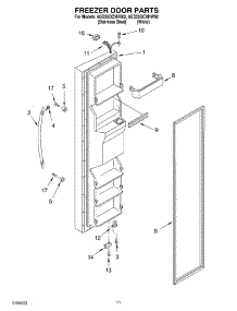 07 - Freezer Door parts for Whirlpool Refrigerator 6GD25DCXHW02 from AppliancePartsPros.com