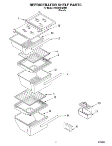 03 - Refrigerator Shelf parts for Whirlpool Refrigerator 4YED2FHQKT01 from AppliancePartsPros.com