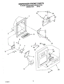 08 - Dispenser Front parts for Whirlpool Refrigerator 6GD25DCXHW02 from AppliancePartsPros.com