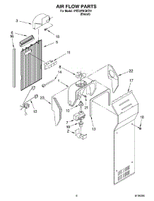 05 - Air Flow parts for Whirlpool Refrigerator 4YED2FHQKT01 from AppliancePartsPros.com