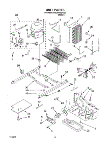 10 - Unit parts for Whirlpool Refrigerator 4YED2FHQKT01 from AppliancePartsPros.com