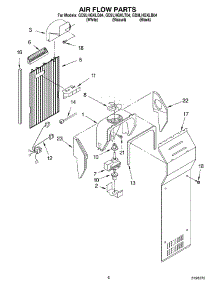 05 - Air Flow parts for Whirlpool Refrigerator GD2LHGXLT04 from AppliancePartsPros.com