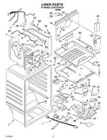 02 - Liner parts for Whirlpool Refrigerator 5ET2DTKXLQ01 from AppliancePartsPros.com