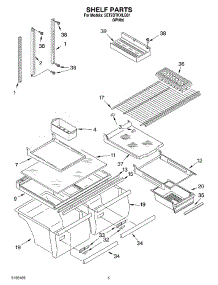 03 - Shelf parts for Whirlpool Refrigerator 5ET2DTKXLQ01 from AppliancePartsPros.com