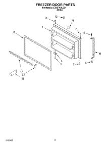 06 - Freezer Door, Optional parts for Whirlpool Refrigerator 5ET2DTKXLQ01 from AppliancePartsPros.com