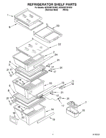 03 - Refrigerator Shelf parts for Whirlpool Refrigerator 6GD25DCXHS02 from AppliancePartsPros.com