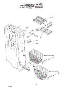 04 - Freezer Liner parts for Whirlpool Refrigerator 6GD25DCXHW03 from AppliancePartsPros.com