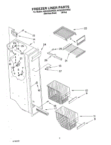 04 - Freezer Liner parts for Whirlpool Refrigerator 6GD25DCXHS02 from AppliancePartsPros.com