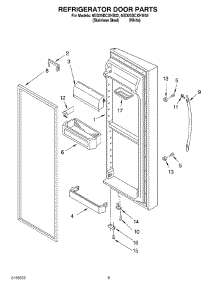 06 - Refrigerator Door parts for Whirlpool Refrigerator 6GD25DCXHS02 from AppliancePartsPros.com