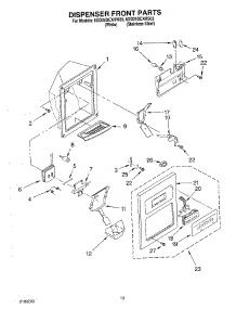08 - Dispenser Front parts for Whirlpool Refrigerator 6GD25DCXHW03 from AppliancePartsPros.com
