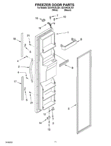 07 - Freezer Door parts for Whirlpool Refrigerator ED5YHGXLT01 from AppliancePartsPros.com