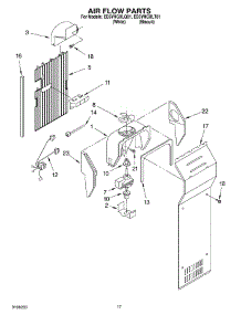 10 - Air Flow parts for Whirlpool Refrigerator ED5YHGXLT01 from AppliancePartsPros.com