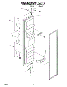 07 - Freezer Door parts for Whirlpool Refrigerator ED2FHGXKQ03 from AppliancePartsPros.com