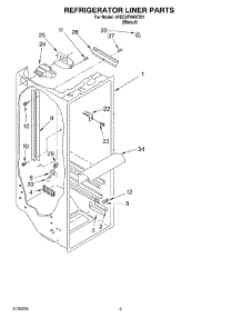 02 - Refrigerator Liner parts for Whirlpool Refrigerator 4YED2FHKKT01 from AppliancePartsPros.com