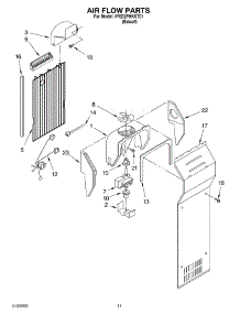 07 - Air Flow parts for Whirlpool Refrigerator 4YED2FHKKT01 from AppliancePartsPros.com