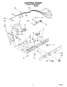 08 - Control parts for Whirlpool Refrigerator 4YED2FHKKT01 from AppliancePartsPros.com