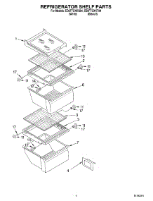 03 - Refrigerator Shelf parts for Whirlpool Refrigerator ED2FTGXKQ04 from AppliancePartsPros.com