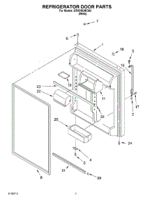 04 - Refrigerator Door parts for Whirlpool Refrigerator GT9SHKXKQ02 from AppliancePartsPros.com