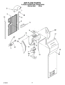 10 - Air Flow parts for Whirlpool Refrigerator 6GD25DCXHS02 from AppliancePartsPros.com