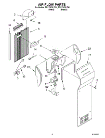 05 - Air Flow parts for Whirlpool Refrigerator ED2YHGXLT01 from AppliancePartsPros.com