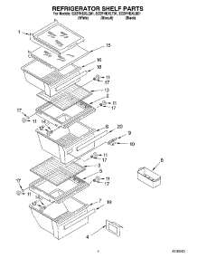 03 - Refrigerator Shelf parts for Whirlpool Refrigerator ED2FHEXLQ01 from AppliancePartsPros.com